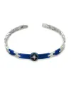 Zancan Hiteck Men's Bracelet in Blue PVD Steel with Wind Rose