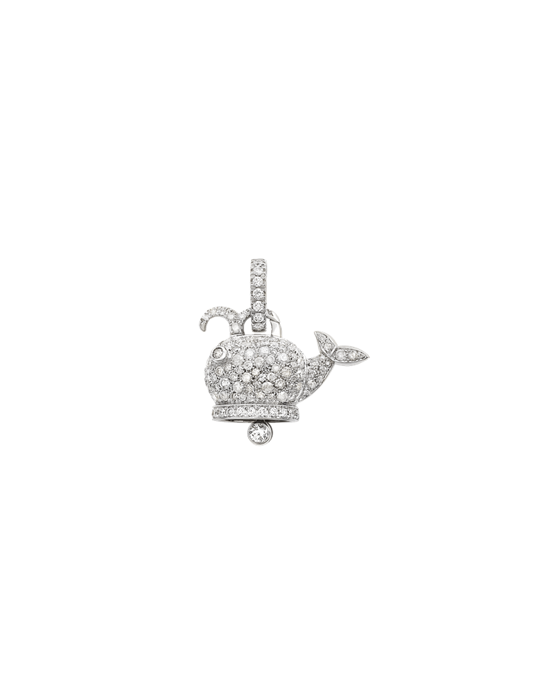 Pendentif Baleine Chantecler Campanella Medium en Or Blanc et Diamants
