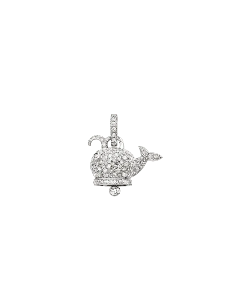 Pendentif Baleine Chantecler Campanella Medium en Or Blanc et Diamants