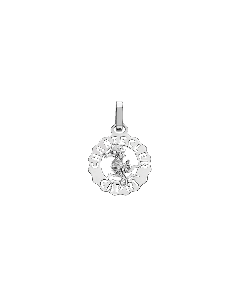 Chantecler Et Volià Logo Mini Pendentif en Argent avec Cheval