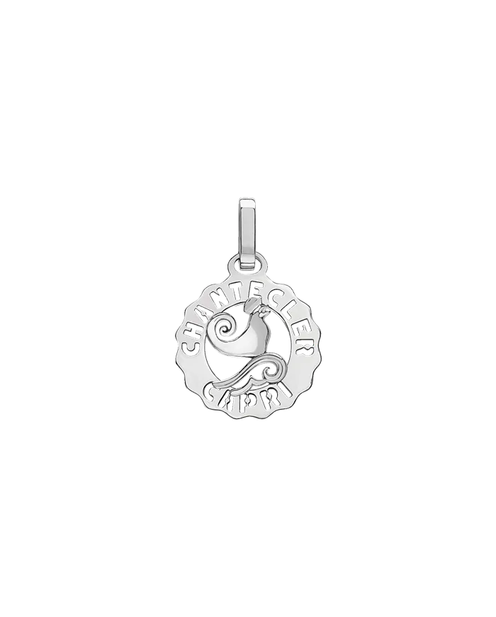 Chantecler Et Volià Logo Mini Pendentif en Argent avec Coq