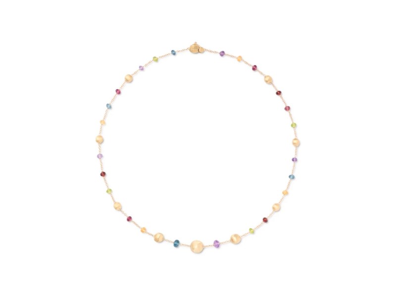 Marco Bicego Africa Necklace in Yellow Gold and Mix of Gems
