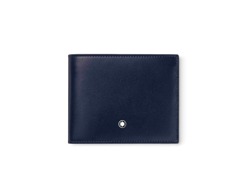 Montblanc Meisterstück Wallet 6 Compartments in Blue Leather