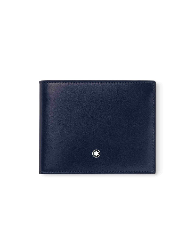 Montblanc Meisterstück Wallet 6 Compartments in Blue Leather