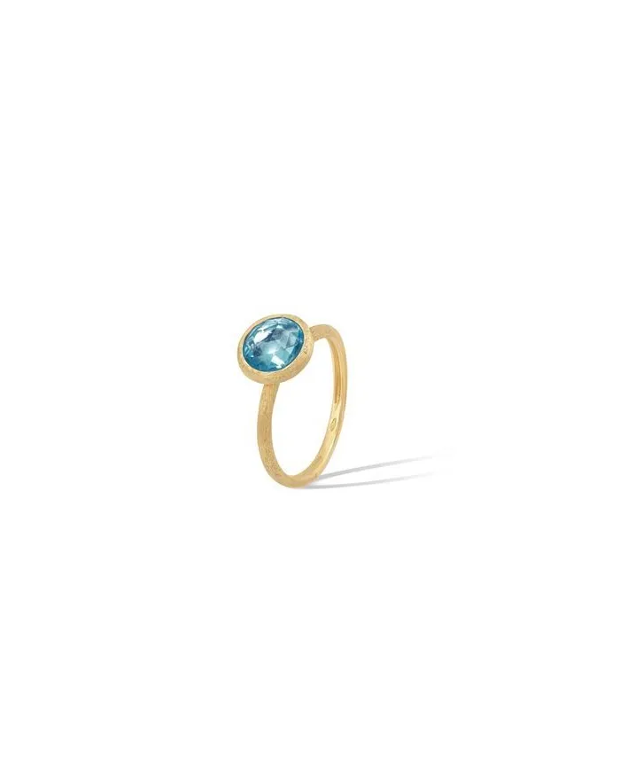 Marco Bicego Jaipur Ring in Yellow Gold with Blue Topaz