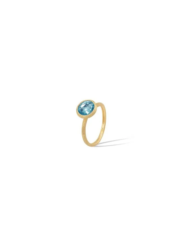 Anello Marco Bicego Jaipur in Oro Giallo con Topazio Azzurro
