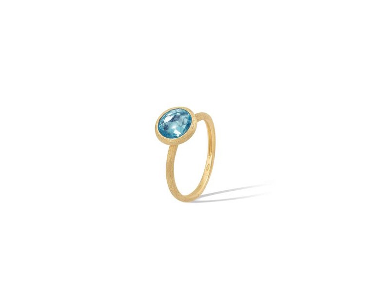 Marco Bicego Jaipur Ring in Yellow Gold with Blue Topaz