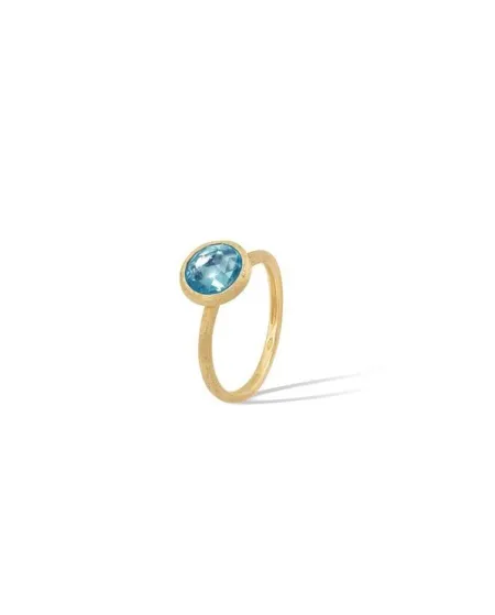 Anello Marco Bicego Jaipur in Oro Giallo con Topazio Azzurro