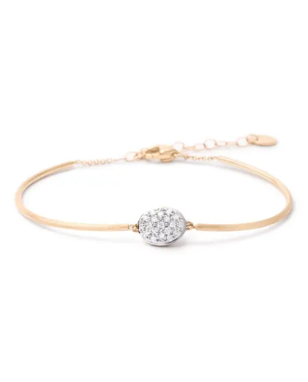 Marco Bicego Bracelet Semi-Rigide Seville en Or Jaune et Diamants