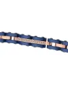 Bracciale da Uomo Zancan Hiteck in Acciaio Pvd con Zaffiri Bianchi
