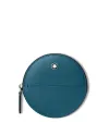 Étui rond souple Montblanc Selection en cuir bleu sarcelle