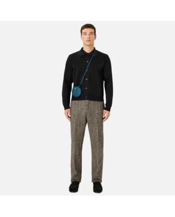 Étui rond souple Montblanc Selection en cuir bleu sarcelle