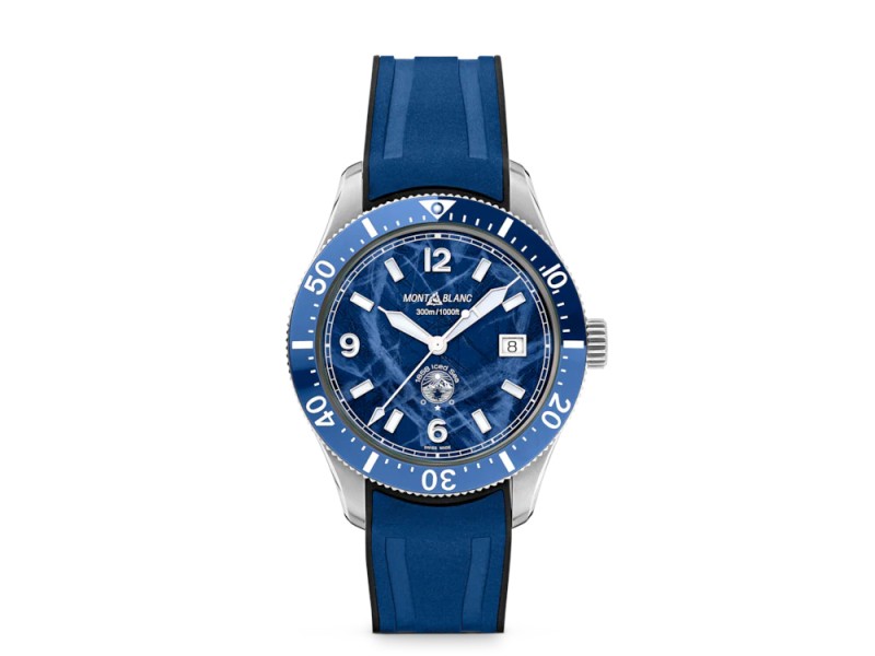 Montblanc 1858 Ice Sea Automatic Date Blue Watch