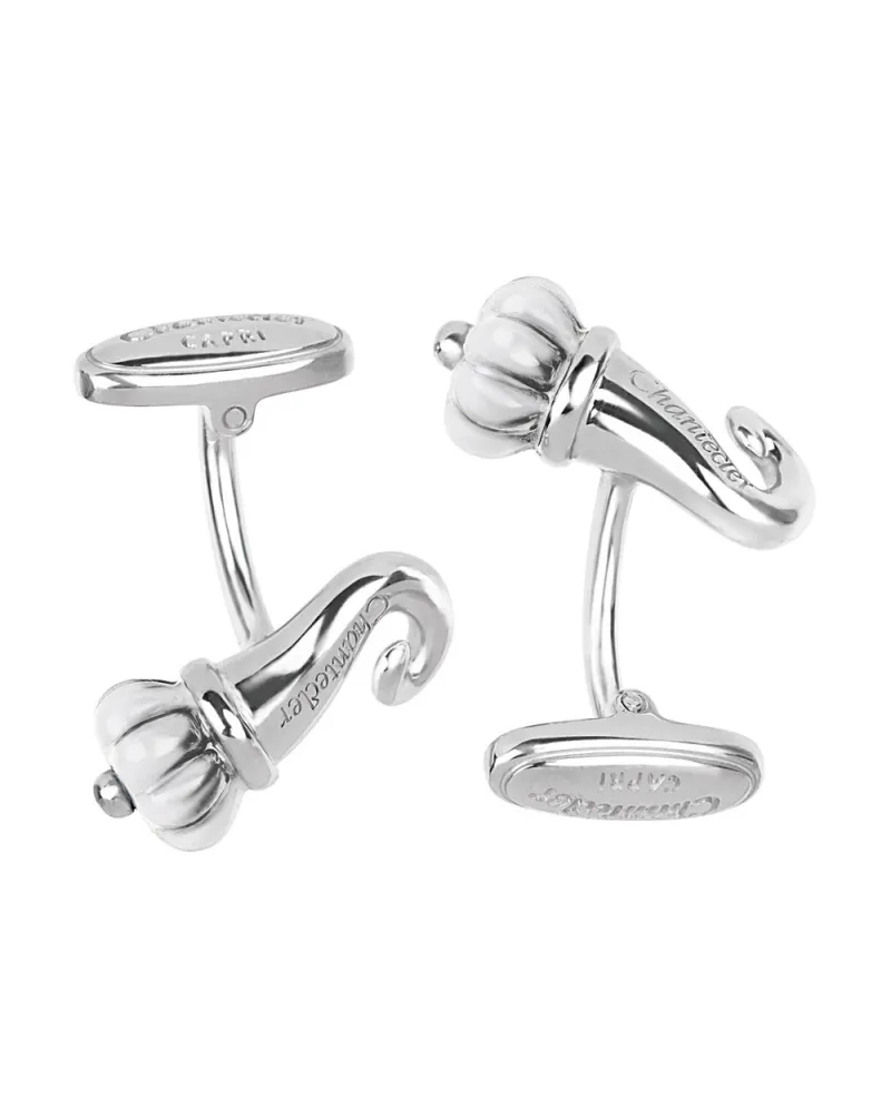 Chantecler Capri men's cufflinks with lucky horns in silver Chantecler Capri men's cufflinks with lucky horns in silver