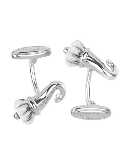 Chantecler Capri men's cufflinks with lucky horns in silver