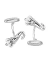 Chantecler Capri men's cufflinks with lucky horns in silver