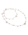 Chantecler Capri necklace with pendants in gold and powder pink enamel