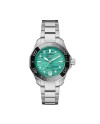 Tag Heuer Aquaracer Professional 300 Montre Verte 36 mm avec Diamants et Bracelet en Acier