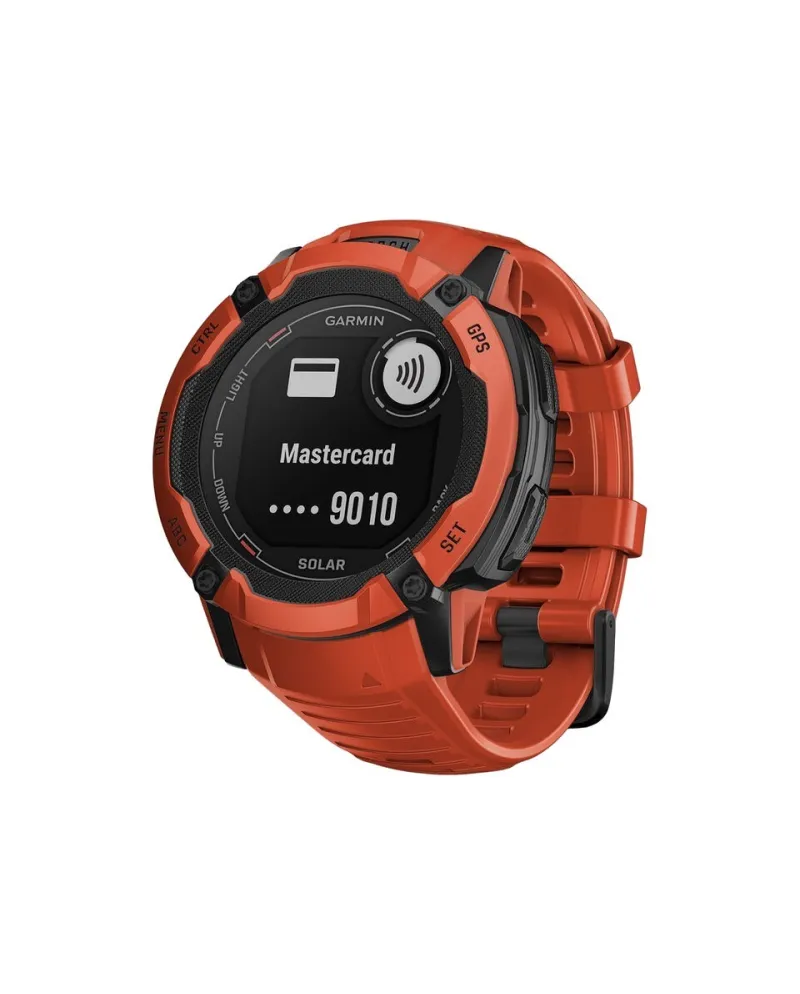 Montre connectée Garmin Instinct 2X Solar Flame Rouge