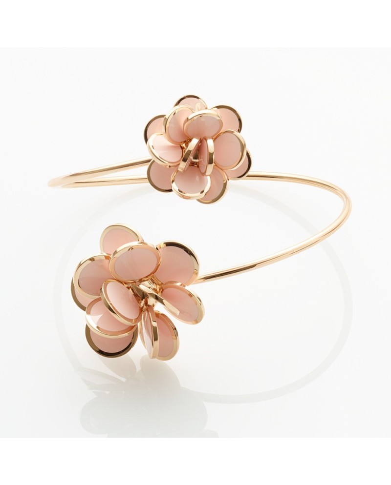 Chantecler Capri bracciale contariè paillettes in oro rosa e smalto