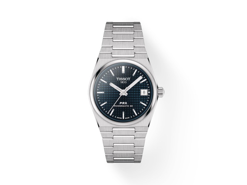 Tissot PRX Powermatic 80 Watch with Blue Dial and Steel Bracelet 35 mm