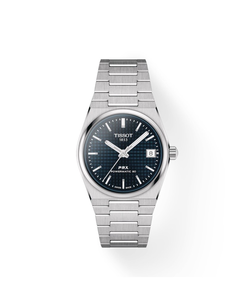 Tissot PRX Powermatic 80 Watch with Blue Dial and Steel Bracelet 35 mm
