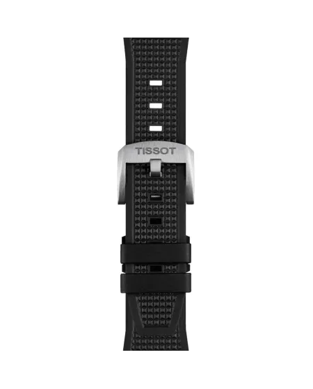 Tissot PRX Watch with Black Dial and Rubber Strap