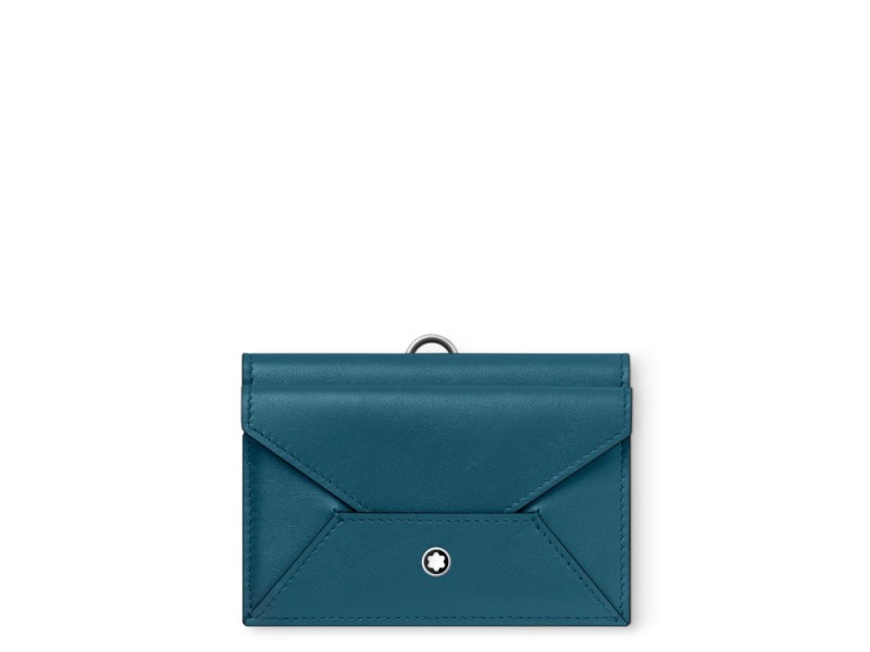 Montblanc Meisterstück Selection Soft Card Holder in Teal Leather with 4 Compartments