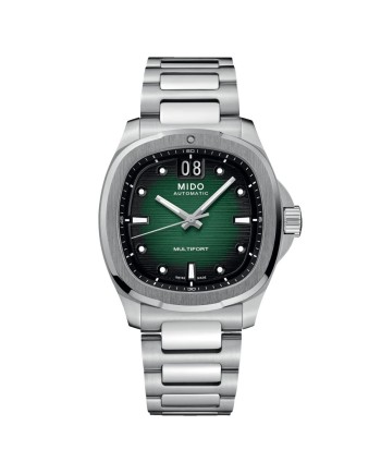 Orologio Mido Multifort TV Big Date Verde con Cinturino in Acciaio