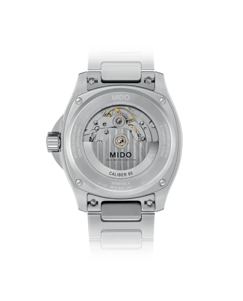 Cinturino Orologio Mido Multifort Originale 22 Mm, In Tela Nera Con Dettagli Gialli, Nuovo Con Etichette