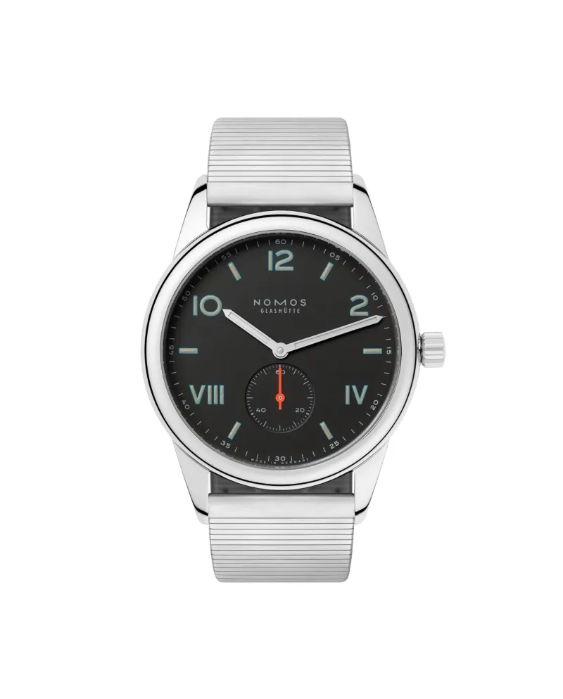 Nomos Glashütte Club Campus 38 Notte Watch with Steel Strap
