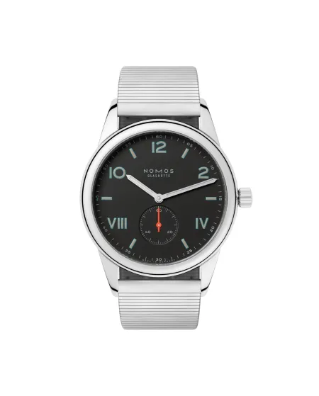 Nomos Glashütte Club Campus 38 Notte Watch with Steel Strap