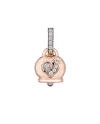 Petit pendentif Chantecler Campanelle en or rose, diamants et coq pavé de diamants