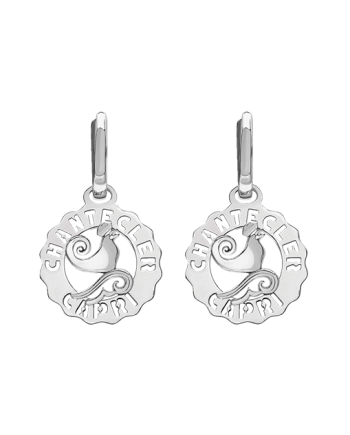 Orecchini Chantecler Et Volià Logo Mini in Argento con Gallo