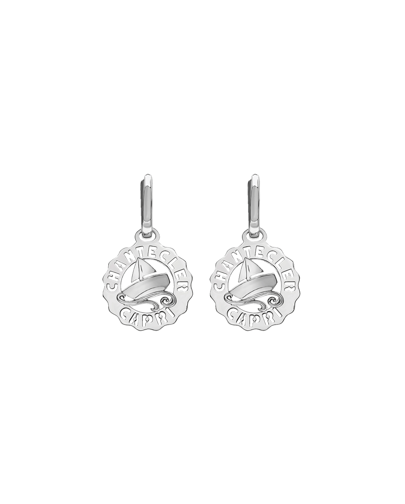 Orecchini Chantecler Et Volià Logo Mini in Argento con Barchetta