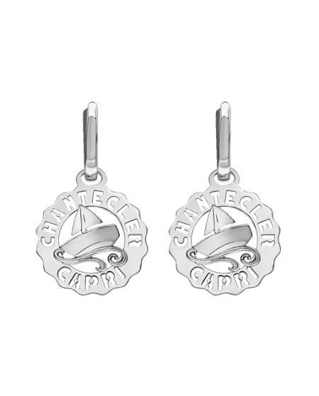 Orecchini Chantecler Et Voilà Logo Mini in Argento con Barchetta