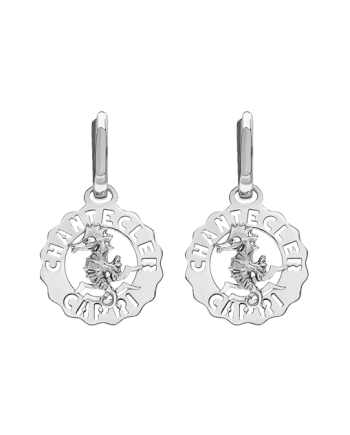 Orecchini Chantecler Et Volià Logo Mini in Argento con Cavalluccio