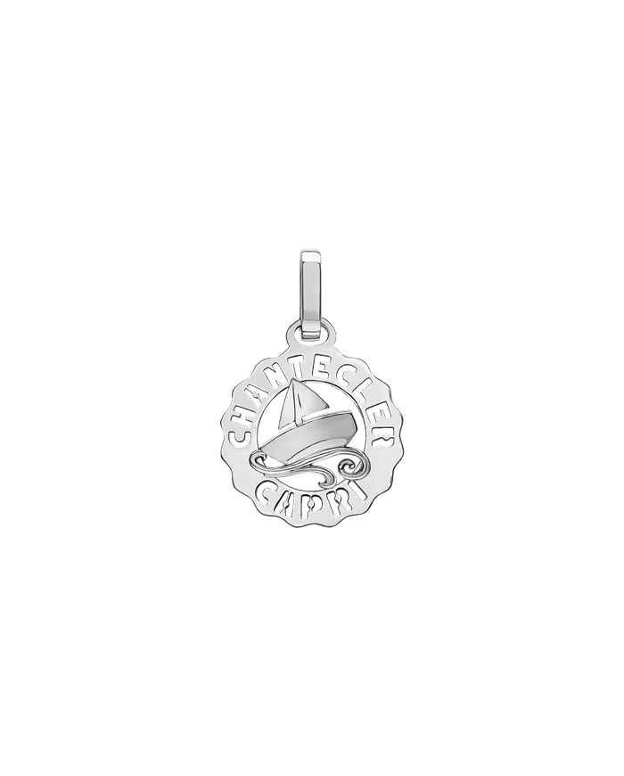 Chantecler Et Volià Logo Mini Pendentif en Argent avec Bateau
