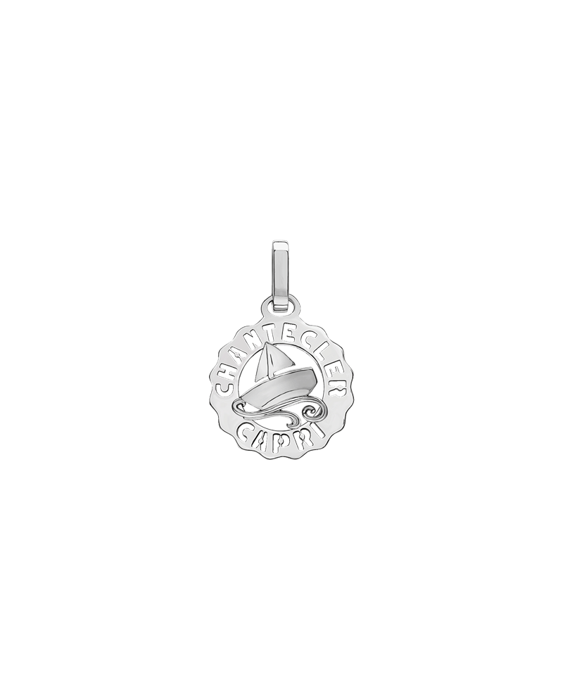 Chantecler Et Volià Logo Mini Pendant in Silver with Boat