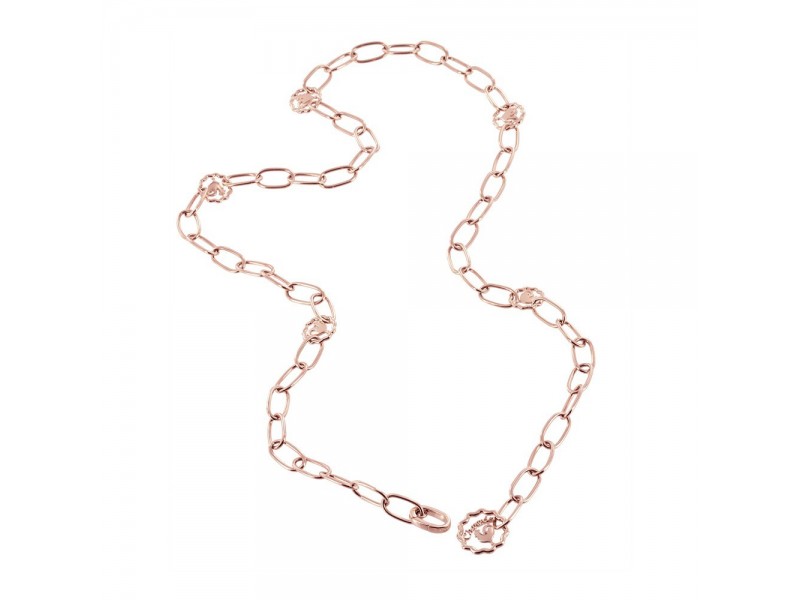 Collana Chantecler a maglie ovali in oro rosa 9 Kt