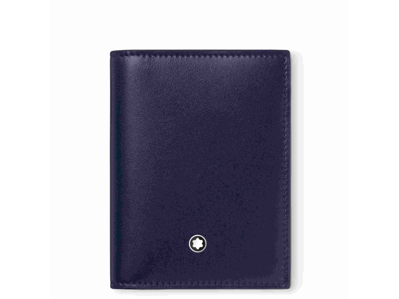 Montblanc Meisterstück 4 Compartment Card Holder in Blue Leather