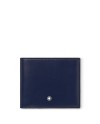 Montblanc Meisterstück Wallet 4 Compartments with Coin Purse in Blue Leather