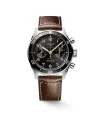 Longines Spirit Flyback Chronograph with Black Dial and Leather Strap