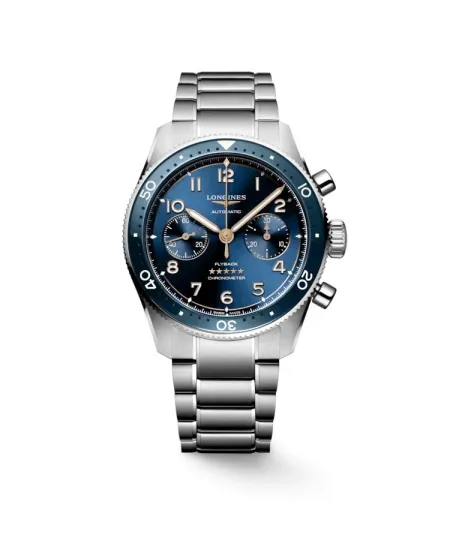 Longines Spirit Flyback Chronograph with Blue Dial and Steel Bracelet