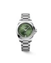 Longines Conquest Watch with Green Dial with Diamonds and Steel Bracelet