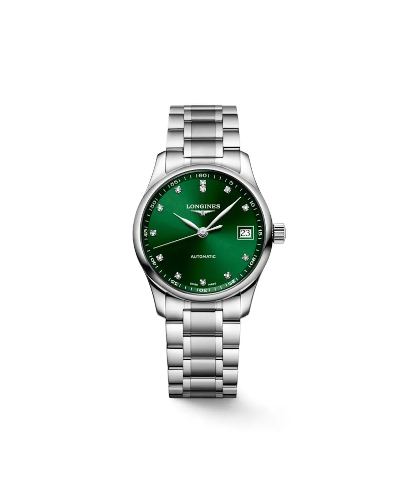 Longines Master Collection Watch with Green Dial and Diamonds