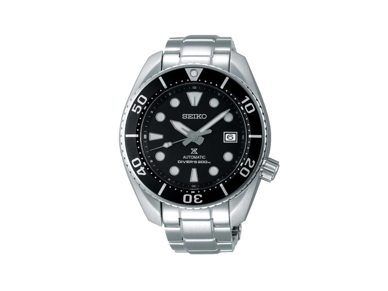 Seiko Prospex Diver's 200M Watch Black Dial Stainless Steel Bracelet