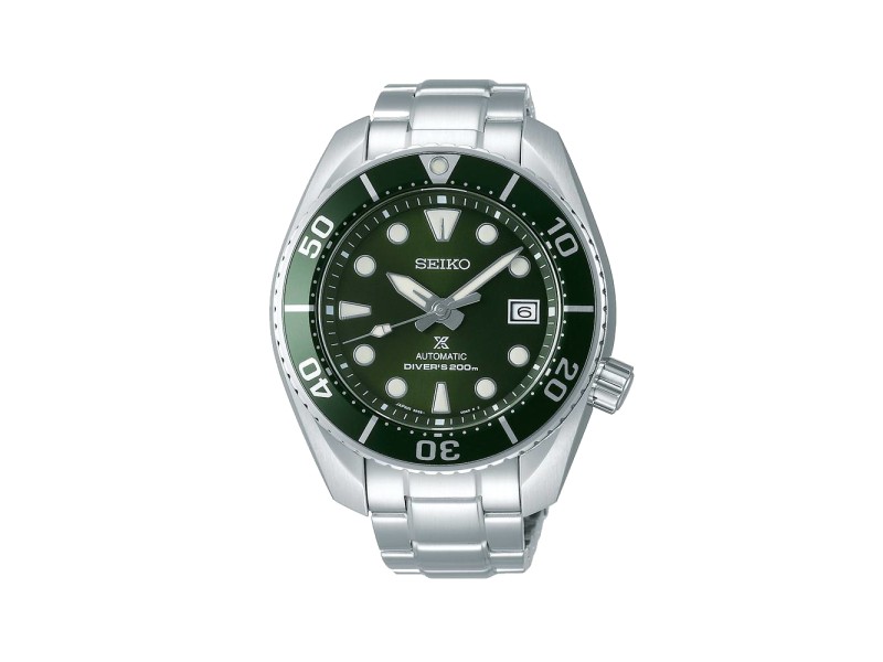 Seiko Prospex Diver's 200M Watch Green Dial Steel Bracelet