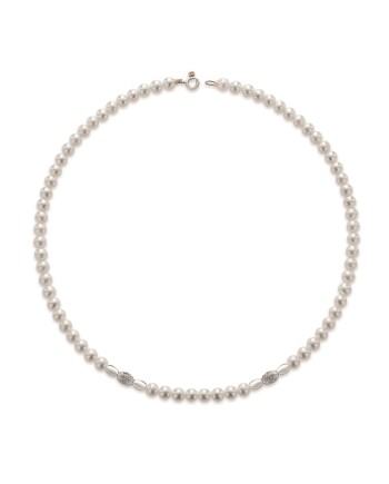 Collier de perles Coscia Gioielli avec confettis dorés Le Lune LLNK13.2