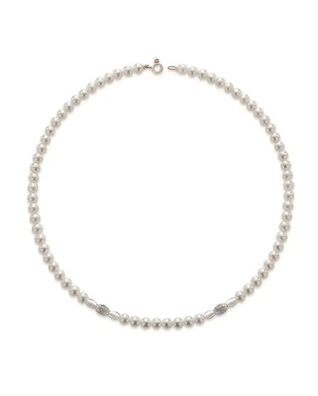 Collier de perles Coscia Gioielli avec confettis dorés Le Lune LLNK13.2